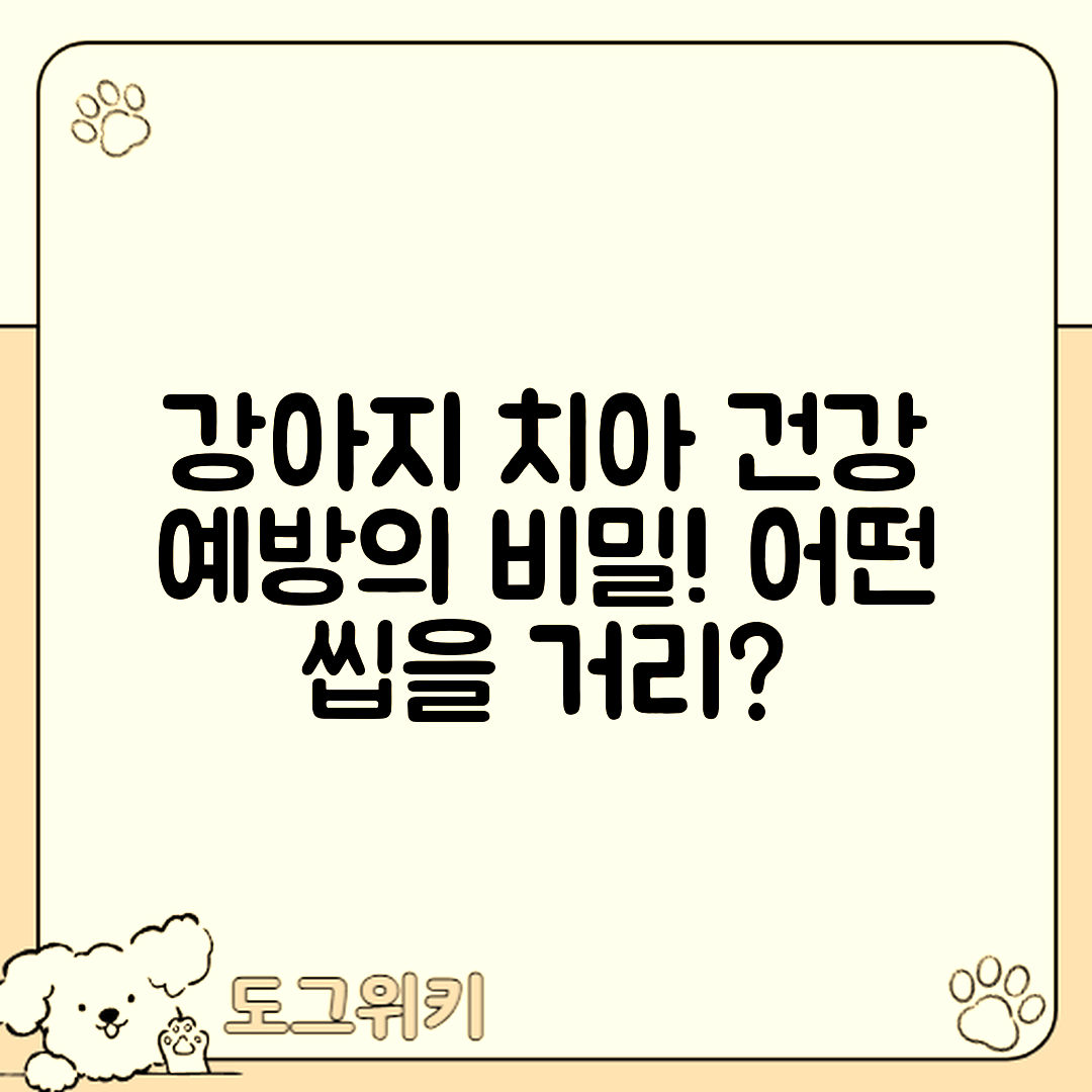 강아지 치아 질환 예방, 어떤 씹을거리가 좋을까요?