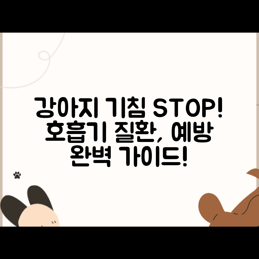 강아지 기침 지속, 호흡기 질환 예방 마스터하기