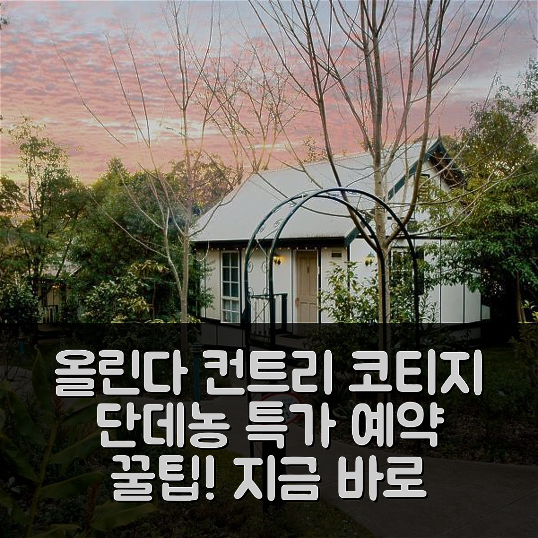 올린다 컨트리 코티지, 마운트 단데농 특가 예약 꿀팁!