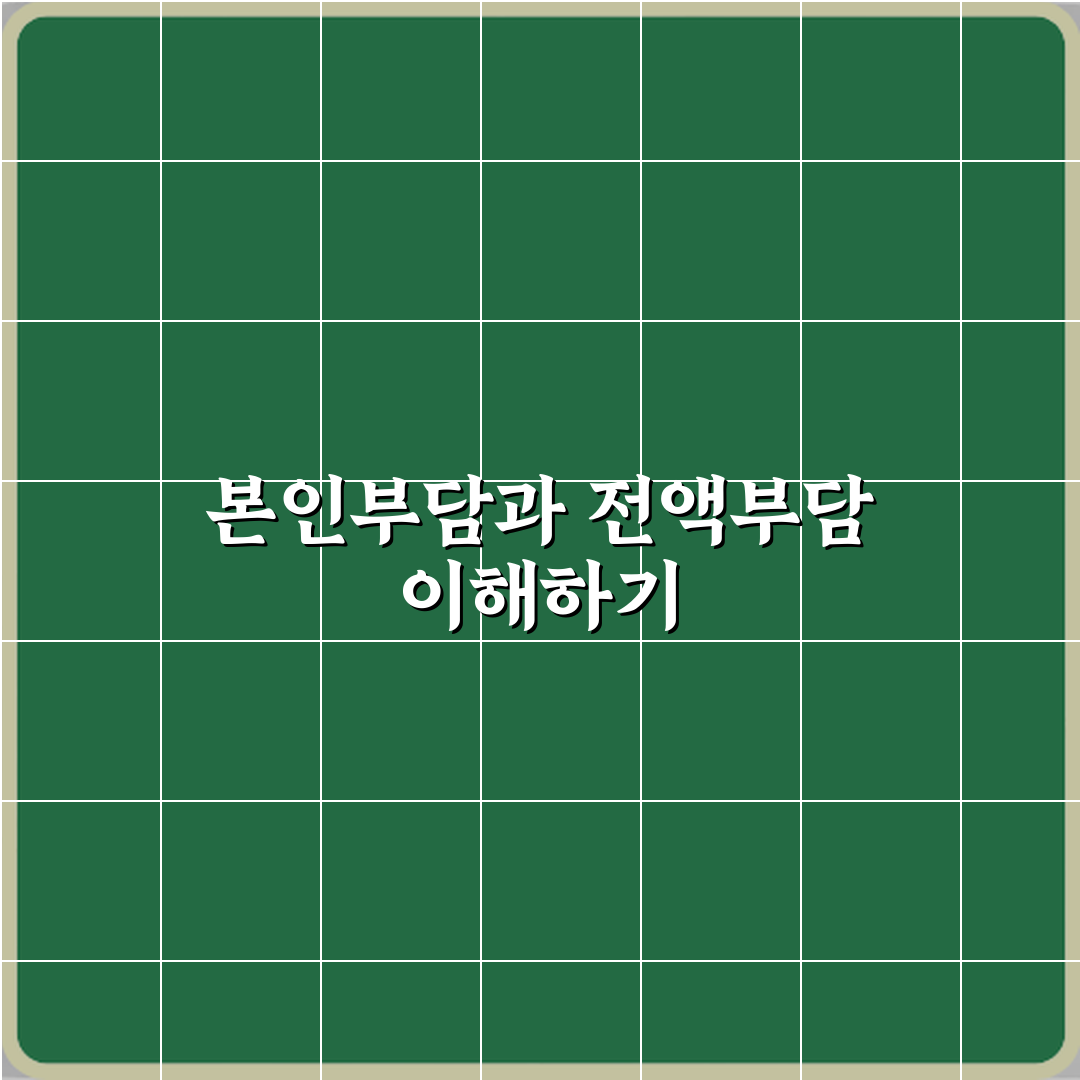 본인부담과 전액부담 차이 꿀팁 친구처럼 알려드려요